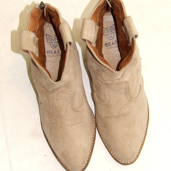 Beast Fashion Tan Ankle Booties Women Size 7.5 - Picture 1 of 7